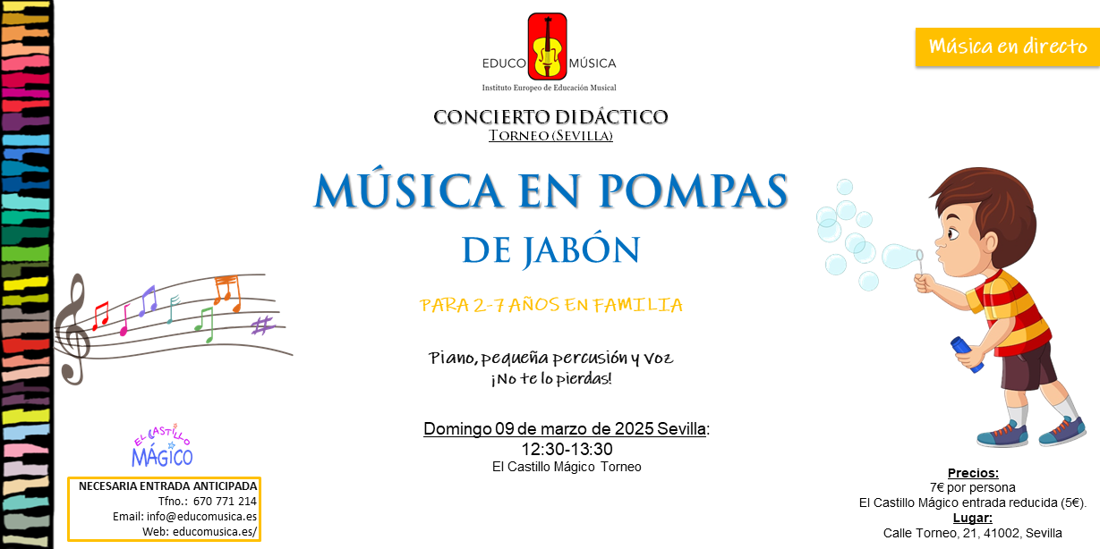 Concierto Música en pompas de jabón