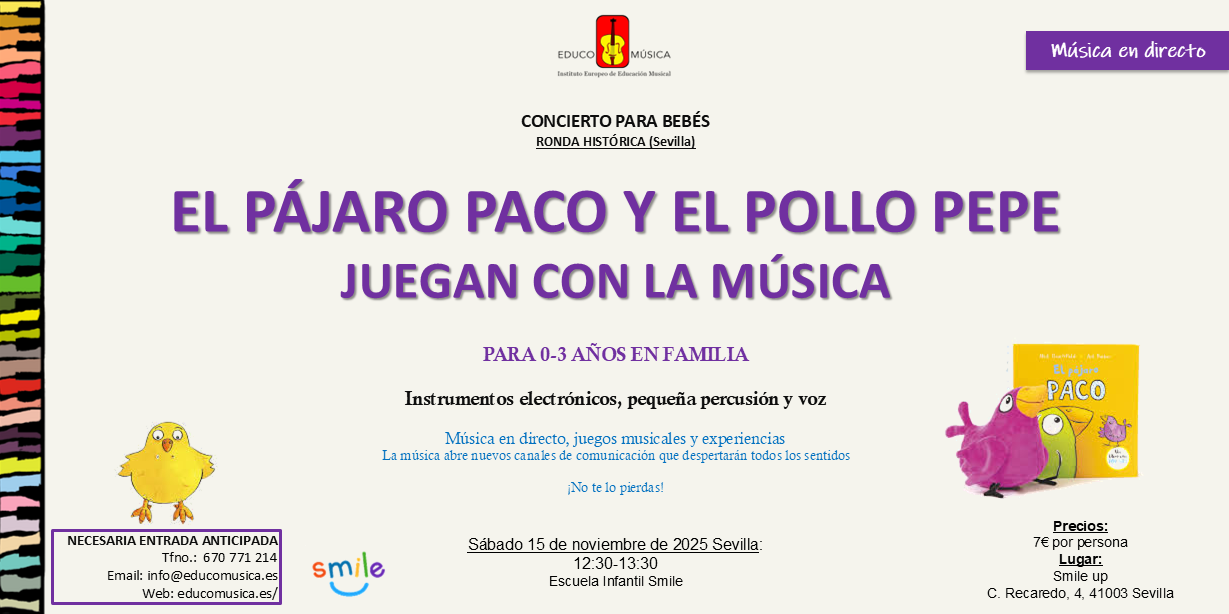 Concierto SMILE - EL PÁJARO PACO Y EL POLLO PEPE